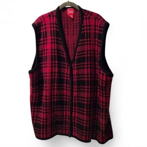 Venezia Vibrant Red and Black Tunic Vest